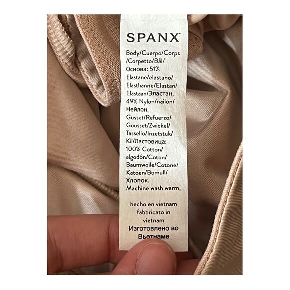 Spanx thong 10196R Suit Your Fancy High Waist tan Large L E2832 - Picture 4 of 5